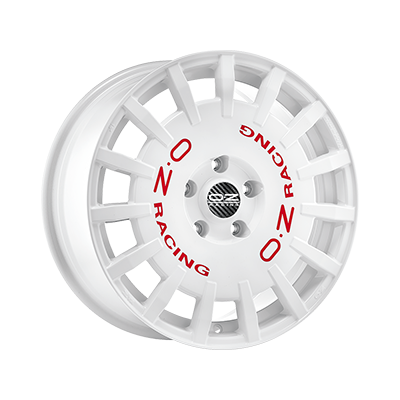 OZ Racing RALLY RACING RACE WHITE RED LETTERING - 17x7 - 5x114.3